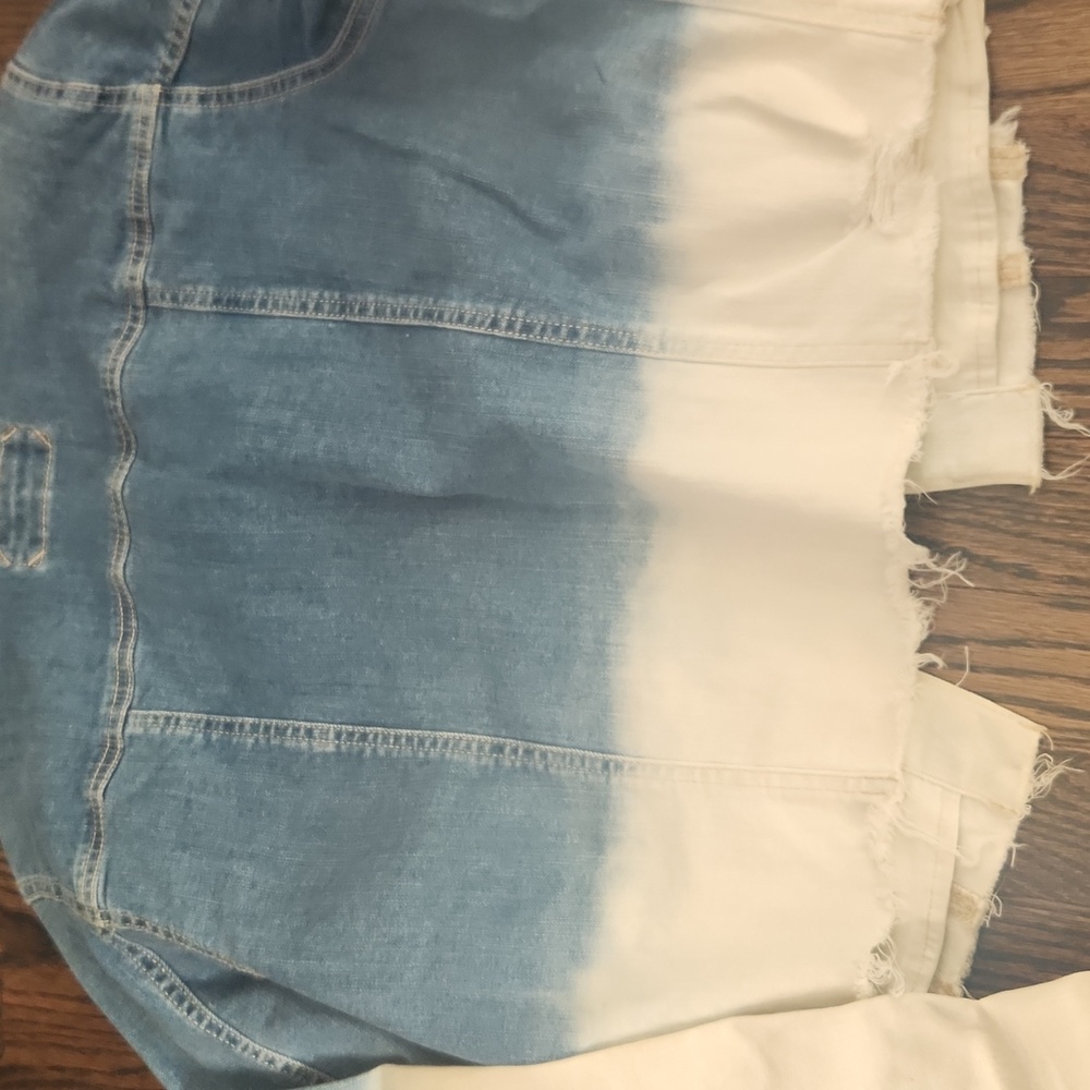 Maurices Blue and White Ombre Denim Jacket - Picture 4 of 4